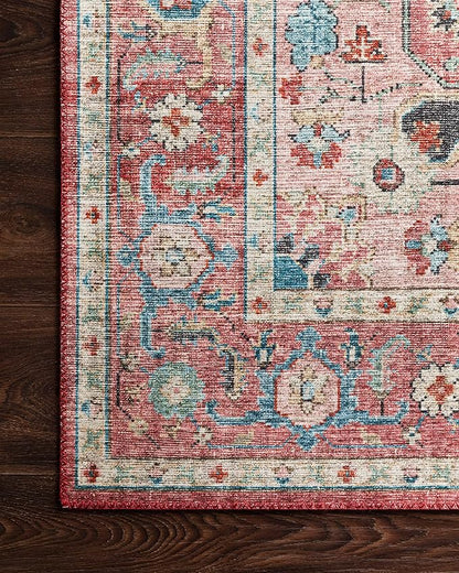 Loloi Skye Collection SKY-05 Brick/Ocean 8'-0" x 8'-0" Round Area Rug