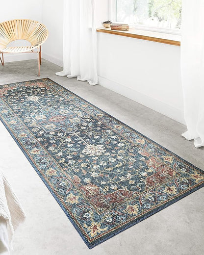 Loloi II Skye Collection SKY-08 Denim/Brick 7'-6" x 9'-6" Area Rug