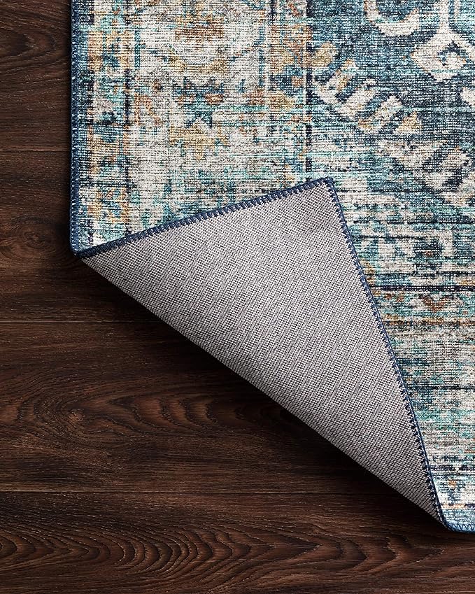 Loloi II Skye Collection SKY-03 Denim/Natural 5'-0" x 7'-6" Area Rug