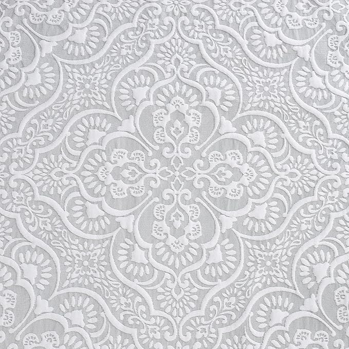 Superior 3 Piece Bedspread Set, Home Bed Decor, Decorative Bed Spread, 2 Pillow Shams, Medium Weight Blanket, Floral Matelasse Coverlet, Bedding Essentials, Enzy Collection, Full, Silver
