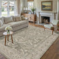 Brown 6x9 Area Rug Vintage Washable Living Room Carpet Non Slip Bedroom Indoor Office Low Pile Large Traditional Distressed Retro Accent Rug for Dining Room Bathroom Kitchen