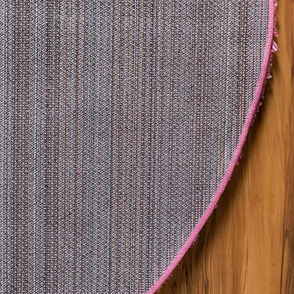Unique Loom Solid Shag Collection Area Rug (5' 1" x 8' Oval, Taffy Pink)