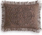 Beatrice Home Fashions Medallion Chenille Bedspread, King Sham, Chocolate