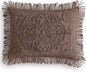Beatrice Home Fashions Medallion Chenille Bedspread, Standard Sham, Chocolate