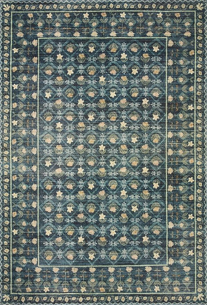 Loloi Rifle Paper Co. Eden Collection EDE-03 Lattice Indigo 2'-6" x 11'-6" Runner Rug feat. CloudPile™