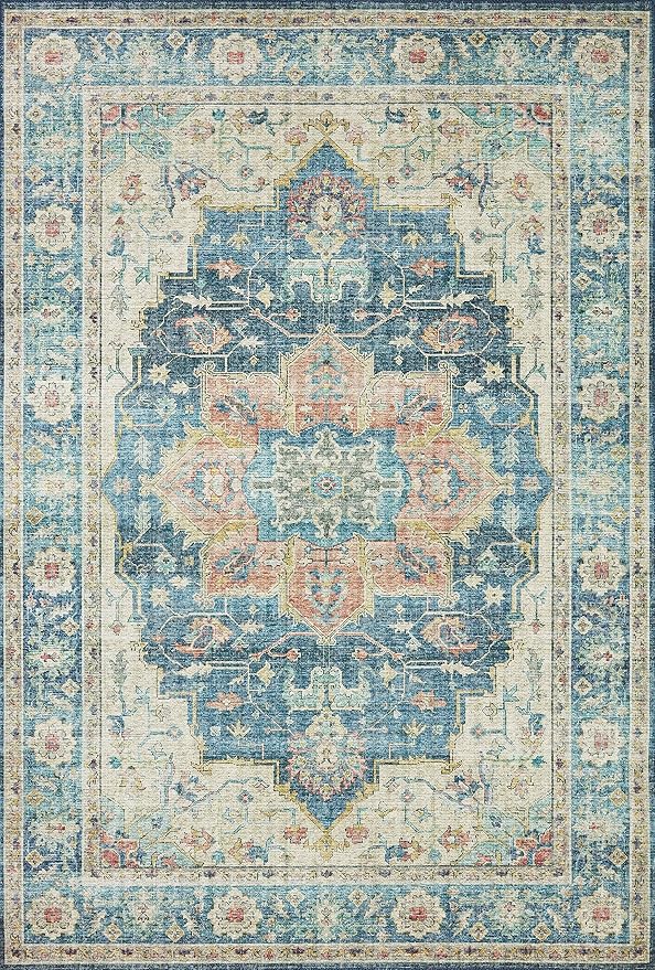 Loloi Skye Collection SKY-12 Ocean/Multi 2'-6" x 10'-0" Runner Rug