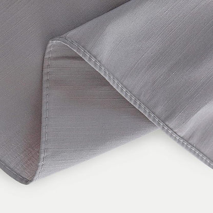 Biscaynebay Wrap Around Bed Skirts with Split Corners for Queen Beds 12" Drop, Silver Grey Adjustable Elastic Dust Ruffles Easy Fit Wrinkle & Fade Resistant Silky Luxurious Fabric Machine Washable