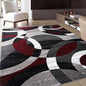 Rugshop Red Modern Geometric Indoor Large Area Rug, Overlapping Circle Pattern, Fade Resistant, Non-Shedding, for Living Room, Dining Room and Family Room, 7'10" x 10'2"