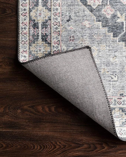 Loloi Skye Collection SKY-02 Charcoal/Multi 7' x 9' Oval Area Rug