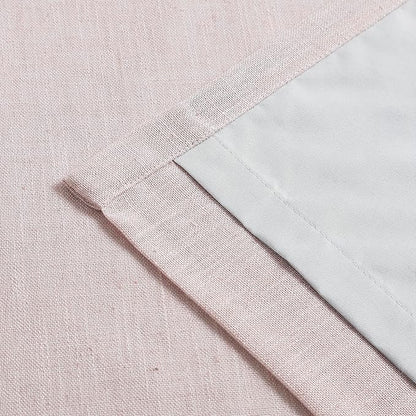 Vision Home Pink Linen Full Blackout Curtains 84 inch Length for Bedroom Living Room Darkening Soundproof Window Panels Thermal Insulated Rod Pocket Back Tab Farmhouse Drapes 56" Wx84 Lx2