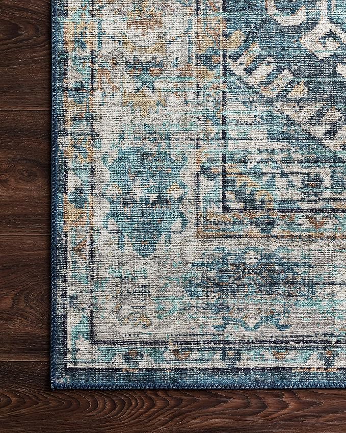 Loloi II Skye Collection SKY-03 Denim/Natural 7'-6" x 9'-6" Area Rug
