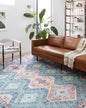 Loloi II Skye Collection SKY-03 Turquoise/Terracotta 2'-6" x 7'-6" Runner Rug