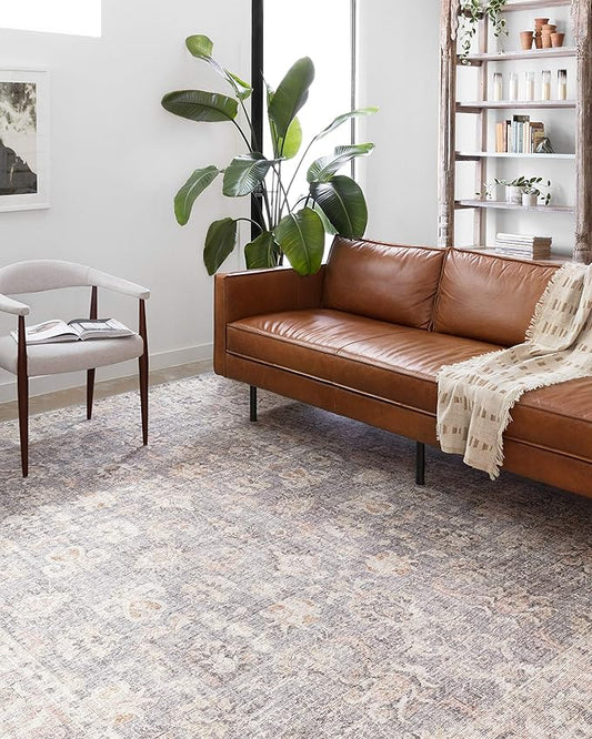 Loloi II Skye Collection SKY-01 Grey/Apricot 2'-6" x 7'-6" Runner Rug