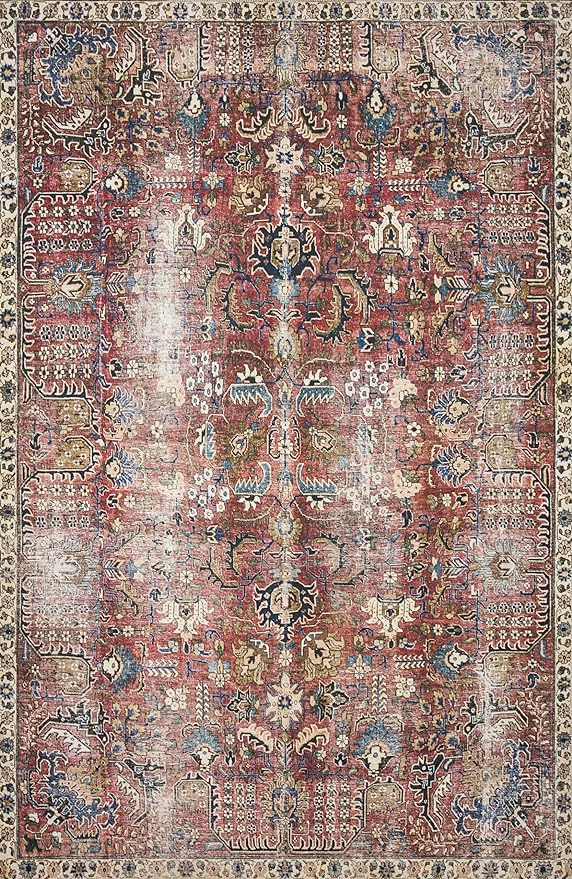 Loloi Chris Loves Julia Jules Collection JUL-01 Merlot/Multi 2'-6'' x 12'-0'', .13" Pile Height, Runner Rug