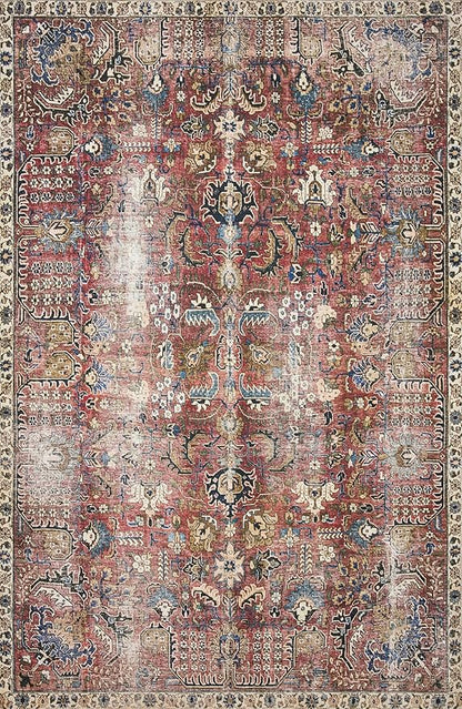 Loloi Chris Loves Julia Jules Collection JUL-01 Merlot/Multi 5'-0'' x 7'-6'', .13" Pile Height, Area Rug