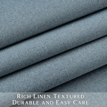 ChrisDowa 100% Blackout Blue Solid Curtains 63 Inches Long 2 Panels for Bedroom Living Room,Farmhouse Room Darkening Thermal Insulated Soundproof Grommet Top Window Treatment Drapes,52x63
