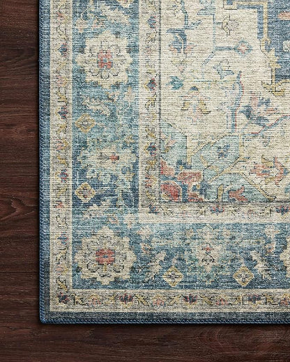 Loloi II Skye Collection SKY-12 Ocean/Multi 3'-6" x 5'-6" Accent Rug