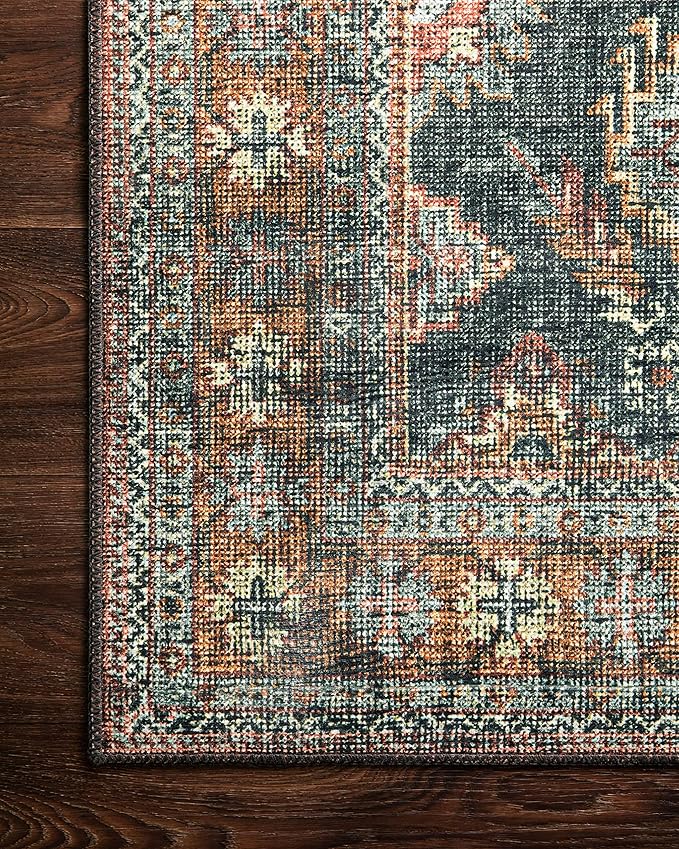 Loloi Skye Collection SKY-10 Sea/Rust 9'-0" x 12'-0" Area Rug