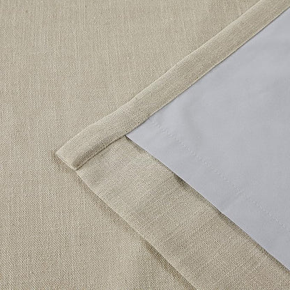 Vision Home Sand Linen Full Blackout Curtains 84 inch Length for Bedroom Living Room Darkening Soundproof Window Panels Thermal Insulated Rod Pocket Back Tab Farmhouse Drapes 56" Wx84 Lx2