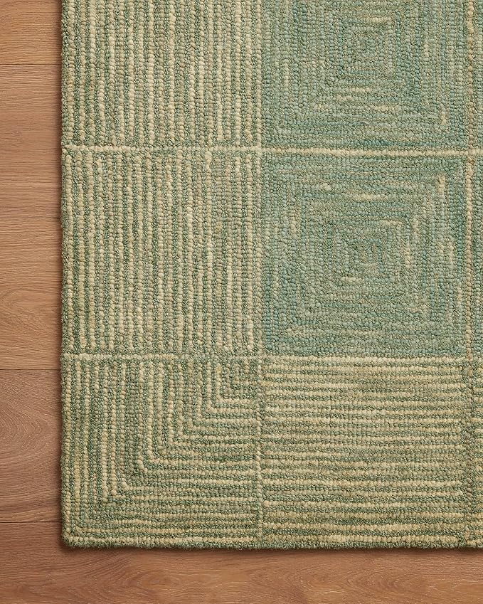 Loloi Chris Loves Julia Francis Collection FRA-02 Green/Natural 2'-6" x 7'-6" Runner Rug