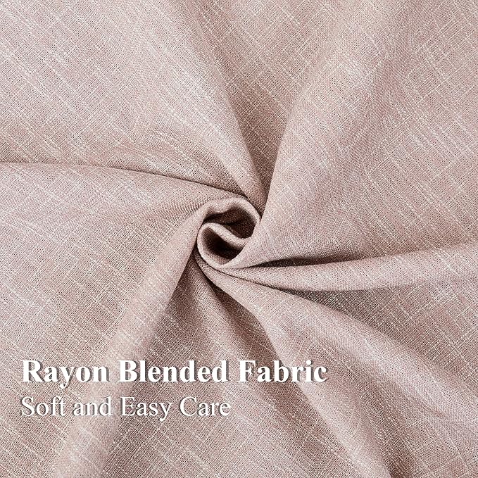 Vision Home Rod Pocket Back Tab Pink Total Blackout Bedroom Curtains 95 inch for Living Room Nursery Window Panels Thermal Insulated Energy Efficient Soundproof Pink Drapes 2 Panels 50" Wx95 L