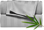 Pure Bamboo Queen Sheets, Genuine 100% Organic Viscose Derived from Bamboo Bed Sheet Set, Luxuriously Soft & Cooling, Double Stitching, 2 Year Quality Promise (Queen, Jacquard Silver)
