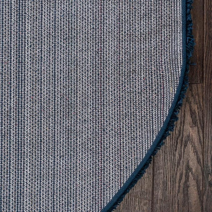 Unique Loom Solid Shag Collection Area Rug (3' 3" x 5' 3" Oval, Sapphire Blue/ Navy Blue)