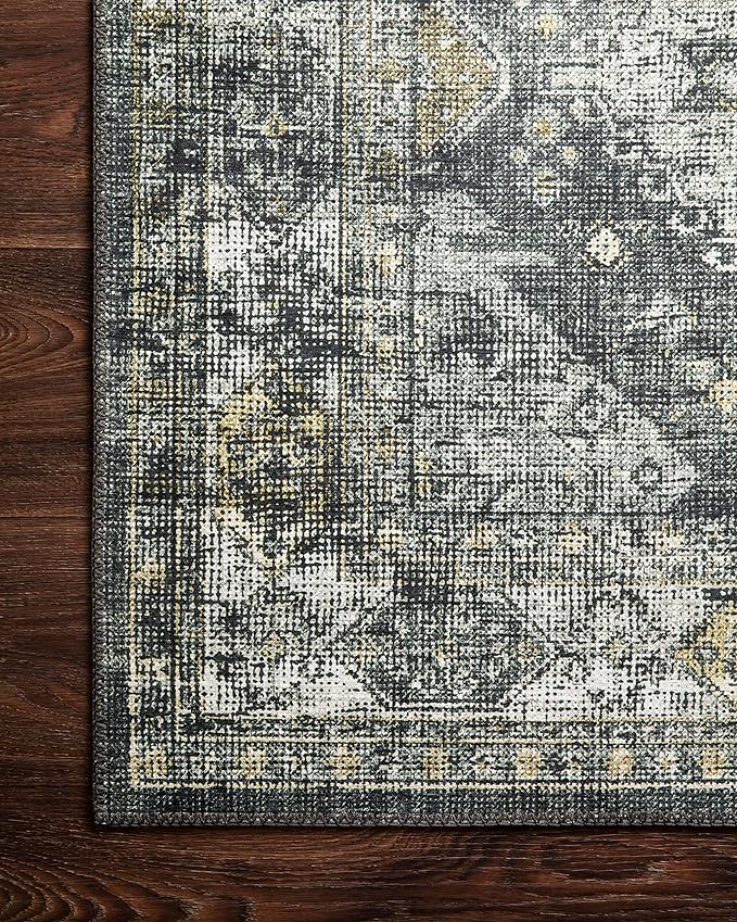 Loloi Skye Collection SKY-09 Graphite/Silver 7' x 9' Oval Area Rug