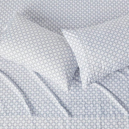 Amazon Basics Lightweight Microfiber 4-Piece Bed Sheet Set, Aqua, Printed, Full