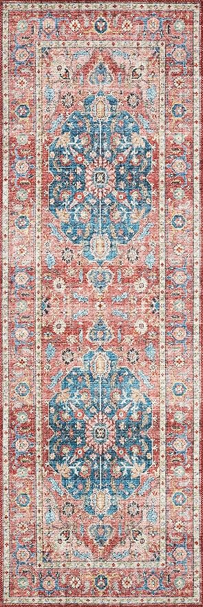 Loloi Skye Collection SKY-05 Brick/Ocean 9'-0" x 12'-0" Area Rug