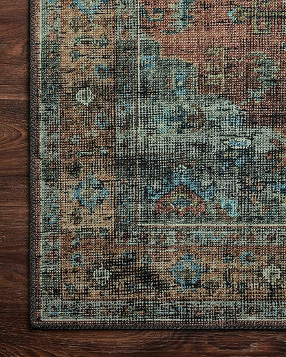 Loloi Skye Collection SKY-07 Terracotta/Sky 2'-0" x 5'-0" Accent Rug