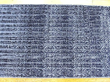 Unique Loom Del Mar Collection Area Rug - Jennifer (2' 7" x 10' Runner, Blue/ Navy Blue)