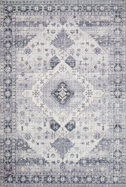 Loloi II Skye Collection SKY-02 Silver/Grey 5'-0" x 7'-6" Area Rug
