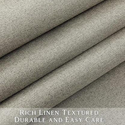 ChrisDowa 100% Blackout Sand Solid Curtains 45 Inches Long 2 Panels for Bedroom Living Room,Farmhouse Room Darkening Thermal Insulated Soundproof Grommet Top Window Treatment Drapes,52x45