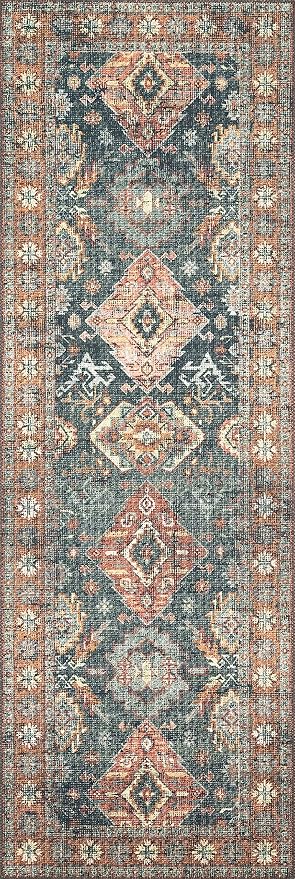 Loloi Skye Collection SKY-10 Sea/Rust 6'-0" x 9'-0" Area Rug
