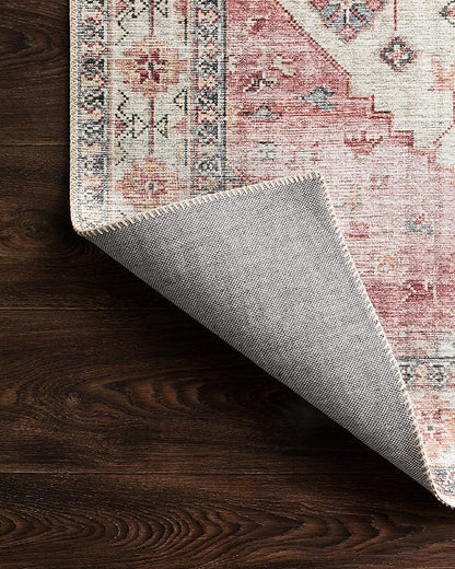 Loloi Skye Collection SKY-02 Ivory/Berry 9'-0" x 12'-0" Area Rug