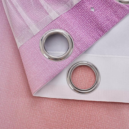 XiDi Pink & Rainbow Curtains for Kids & Girl Room - Blackout, Unicorn Wall Decals, Purple & Yellow, 34x84 Inch, 1 Panel