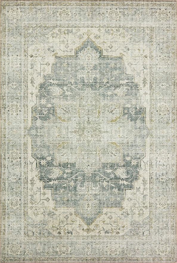 Loloi Skye Collection SKY-12 Charcoal/Dove 6'-0" x 6'-0" Round Area Rug