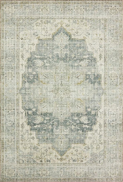 Loloi Skye Collection SKY-12 Charcoal/Dove 6'-0" x 6'-0" Round Area Rug