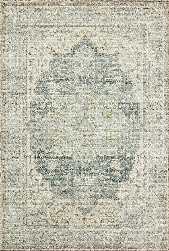 Loloi Skye Collection SKY-12 Charcoal/Dove 8'-0" x 8'-0" Round Area Rug