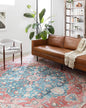 Loloi II Skye Collection SKY-05 Brick/Ocean 2'-6" x 7'-6" Runner Rug