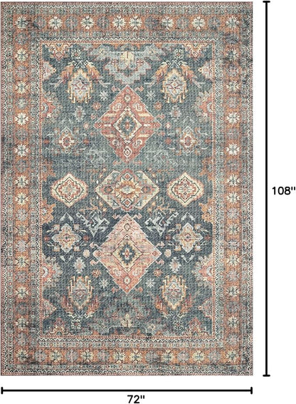 Loloi Skye Collection SKY-10 Sea/Rust 6'-0" x 9'-0" Area Rug