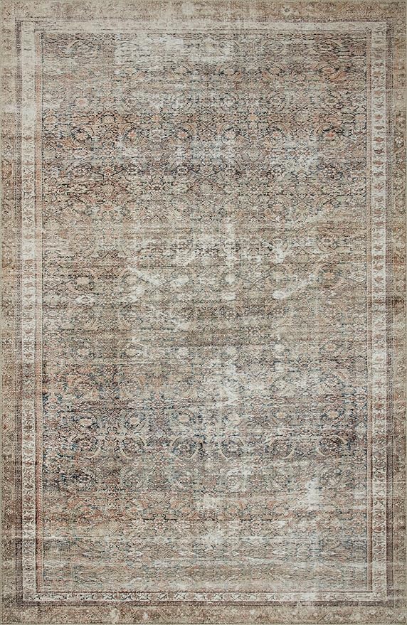 Loloi Chris Loves Julia Jules Collection JUL-09 Ink/Terracotta 2'-3" x 3'-9", .13" Pile Height, Accent Rug