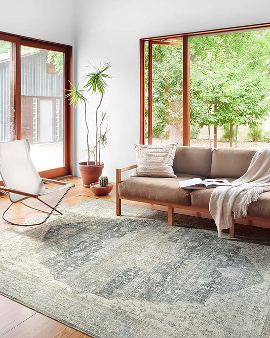 Loloi II Skye Collection SKY-12 Charcoal/Dove 7'-6" x 9'-6" Area Rug