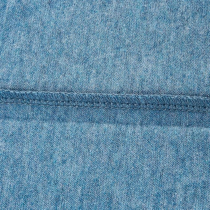 Oubonun 100% Jersey Cotton Body Pillow Cover with Zipper - Luxury Soft Removable Pillow Case - Long Fuzzy - Knitted (Light Blue, 21"X54")