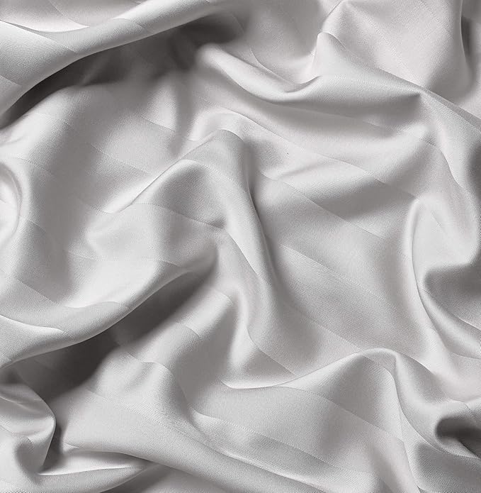 Pure Bamboo California King Sheets, Genuine 100% Organic Viscose Derived from Bamboo Bed Sheet Set, Soft & Cooling, Double Stitching, 2 Year Quality Promise (California King, Jacquard White)