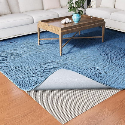 Non-Slip Rug Pad Gripper 5x8 Feet, Anti Skid Mat for Under Area Rugs, Keeps Rugs in Position and Safe, Thick Cushioned Carpet Pad for Hardwood Floors Protection