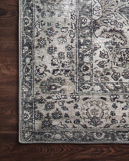 Loloi Layla Collection LAY-06 Taupe/Stone 2'-0" x 5'-0" .13" Thick Accent Rug, Soft, Durable, Vintage Inspired, Distressed, Low Pile, Non-Shedding, Easy Clean, Printed, Living Room Rug