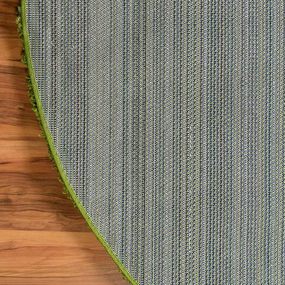 Unique Loom Solid Shag Collection Area Rug (7' 1" Round, Grass Green)