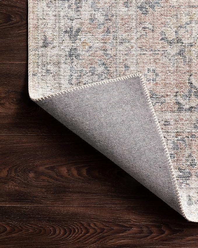 Loloi Skye Collection SKY-01 Blush/Grey 6'-0" x 6'-0" Round Area Rug